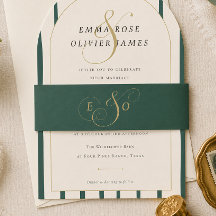 Emerald Green Monogram Wedding