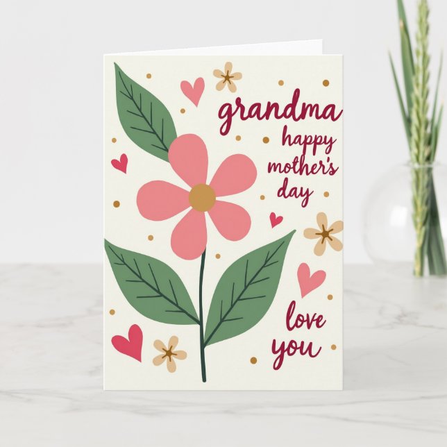 Emerald Green Mothers Day Love Card (Front)