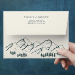 Emerald Green Mountain Pine Tree Outdoor Wedding Envelope<br><div class="desc">Emerald Green Mountain Pine Tree Minimalist Outdoor Wedding Invitation Envelope. Celebrate your special day with this elegant and beautiful wedding invitation design to beautify your special occasion. All the texts are pre-arranged for you to personalize easily and quickly with your own details.</div>