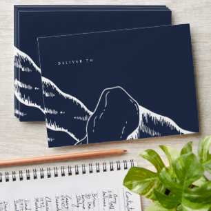 Emerald Green Mountains Pine Tree Outdoor Envelope