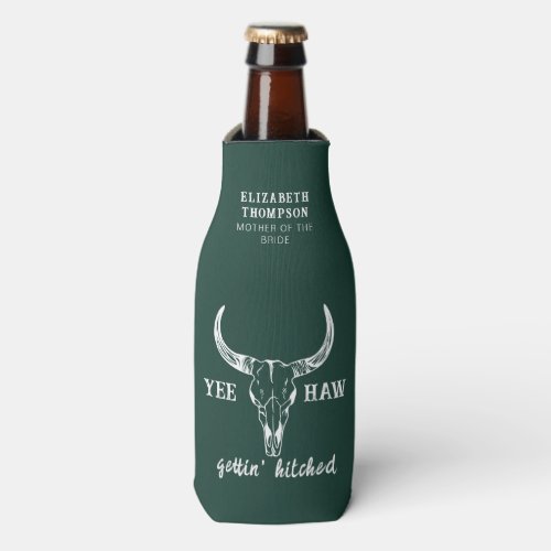 Emerald Green Nash Bash Bachelorette Party Beer Bottle Cooler