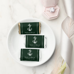 Emerald Green Nautical Anchor Hershey's Miniatures