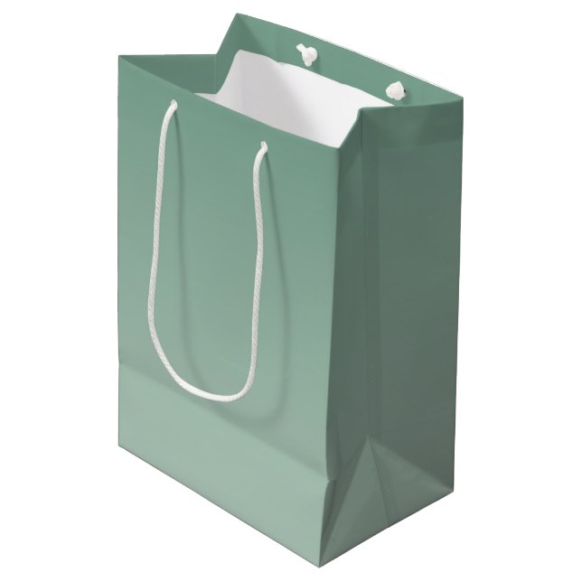 Emerald Green Ombre    Medium Gift Bag (Front Angled)