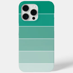 Emerald Green Ombr&#233; Stripes iPhone 15 Pro Max Case