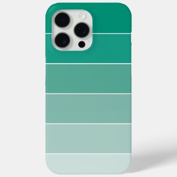 Emerald Green Ombré Stripes Iphone 15 Pro Max Case by heartlockedcases at Zazzle
