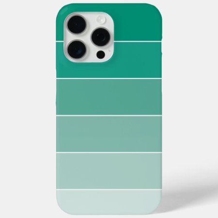 Emerald Green Ombré Stripes Iphone 15 Pro Max Case