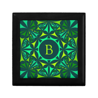 Emerald Green Ornate Kaleidoscope Monogram Gift Box