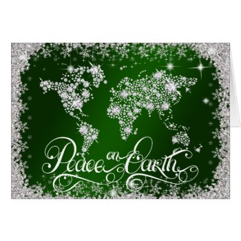 Emerald Green Peace on Earth Diamonds PERSONALIZED Card 
