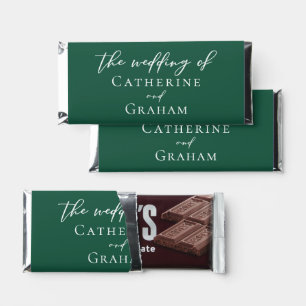 Emerald Green Personalized Forest Wedding Hershey Bar Favors