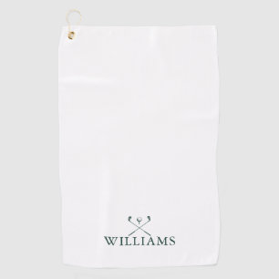 Emerald Green Personalized Name Golf Clubs Towel