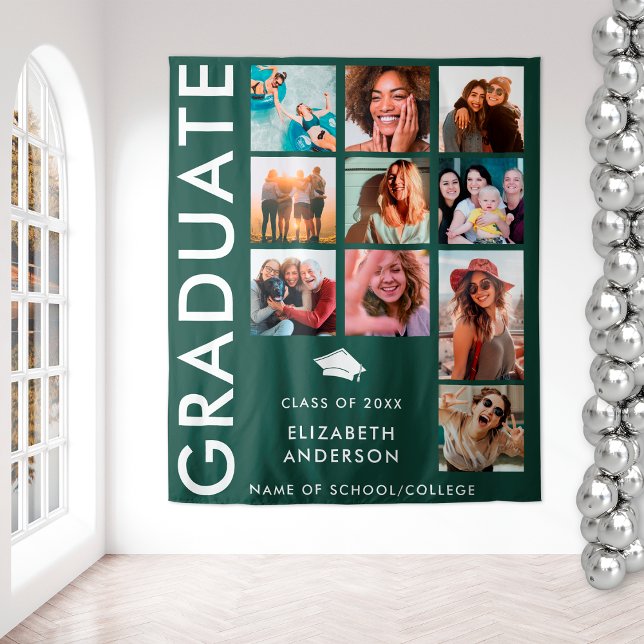 Emerald Green Photo Backdrop for Graduation Party (Creator Uploaded)