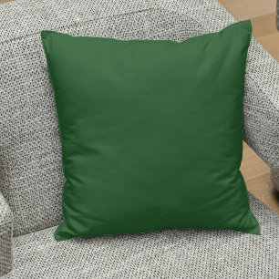 Emerald Green Plain Solid Color Throw Pillow