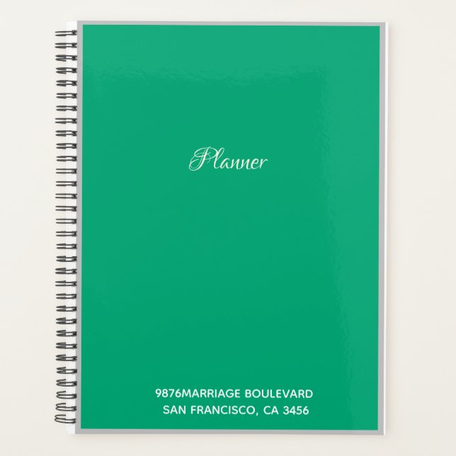 Emerald Green  Planner (Front)