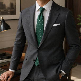 Emerald Green Polka Dot Neck Tie