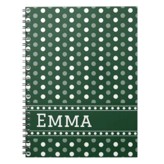 Emerald Green Polka Dot Notebook