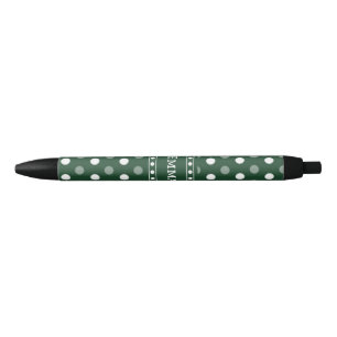Emerald Green Polka Dot Pen