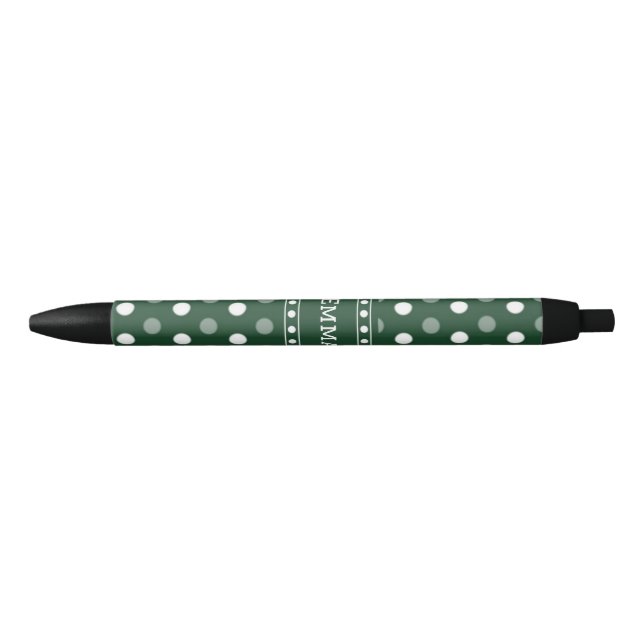 Emerald Green Polka Dot Pen (Front)