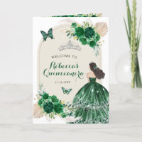 Emerald Green Princess 15 Años Program Template