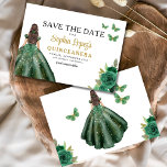Emerald Green Princess Quinceañera Save the Date<br><div class="desc">Announce your special day with an enchanting Emerald Green Princess Quinceañera Save the Date invitation. Featuring a regal emerald green color palette and elegant details, this invitation sets the tone for a royal celebration. Adorned with delicate accents fit for a princess, it perfectly captures the magic of your upcoming quinceañera....</div>