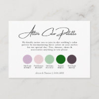 Emerald Green Purple Wedding Attire Color Palette