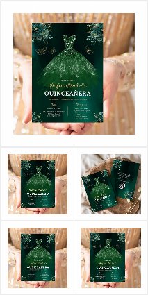 EMERALD GREEN QUINCENEARA PRINCESS DRESS