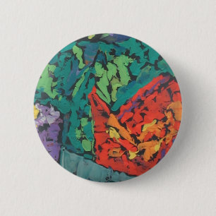 Emerald Green Rain Forest beautiful abstract Button