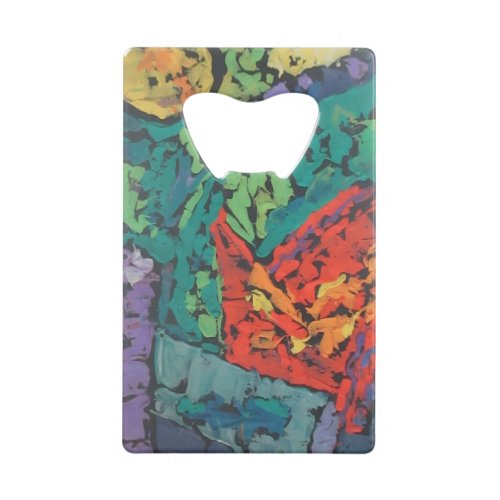 Emerald Green Rain Forest beautiful abstract Credit Card Bottle Opener