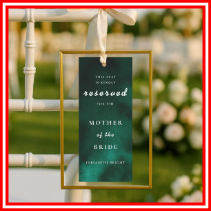 Emerald Green Reserved Tag Invitation