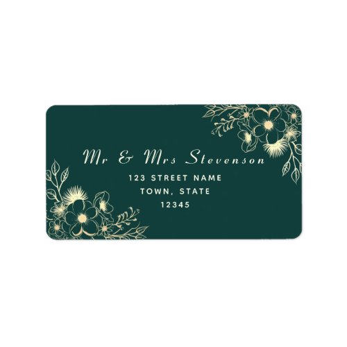 Emerald Green Return Address Label