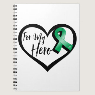 Emerald Green Ribbon For My Hero Notebook