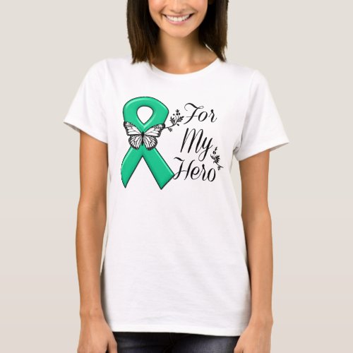 Emerald Green Ribbon For My Hero T_Shirt