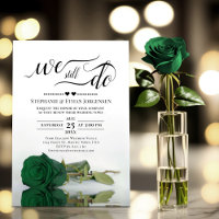 Emerald Green Rose We Still Do Wedding Vow Renewal