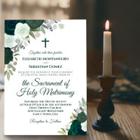 Emerald Green Roses Modern Catholic Wedding
