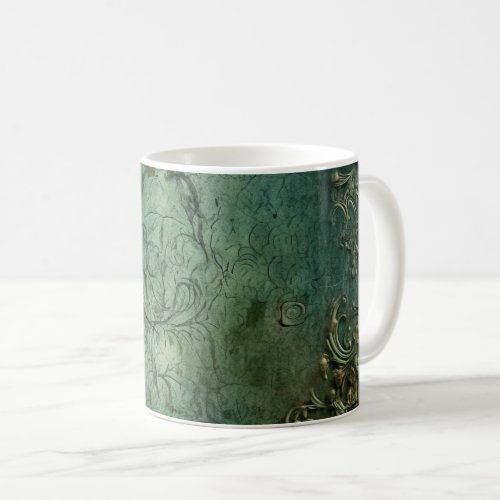 Emerald Green Rustic Steampunk Clock 8 Coffee Mug