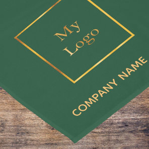 Emerald green salon business logo short table runner