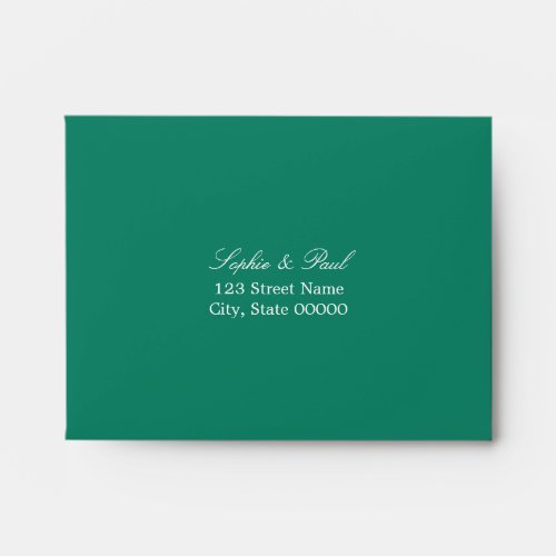 Emerald Green Self Addressed RSVP Envelope