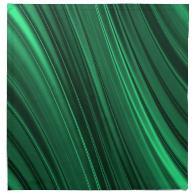 Emerald green shaded stripes napkin (Front)