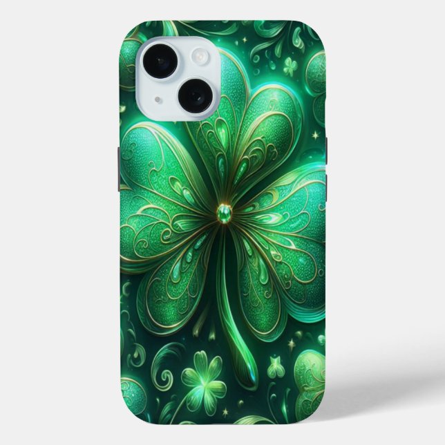 Emerald Green Shamrock cases (Back)