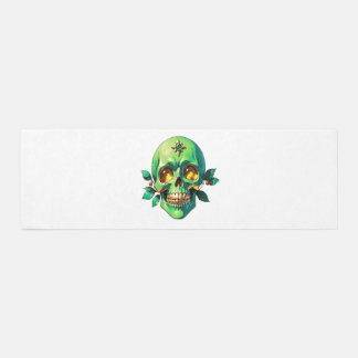Emerald Green Skull with Golden Eyes and Gem Crown Runner
