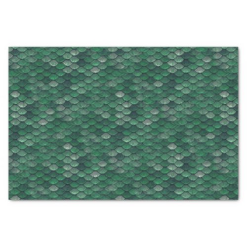 Emerald Green Snake SkinDinosaur Dragon Scale Tissue Paper