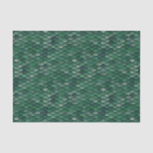 Emerald Green Snake Skin/Dinosaur Dragon Scale Tissue Paper