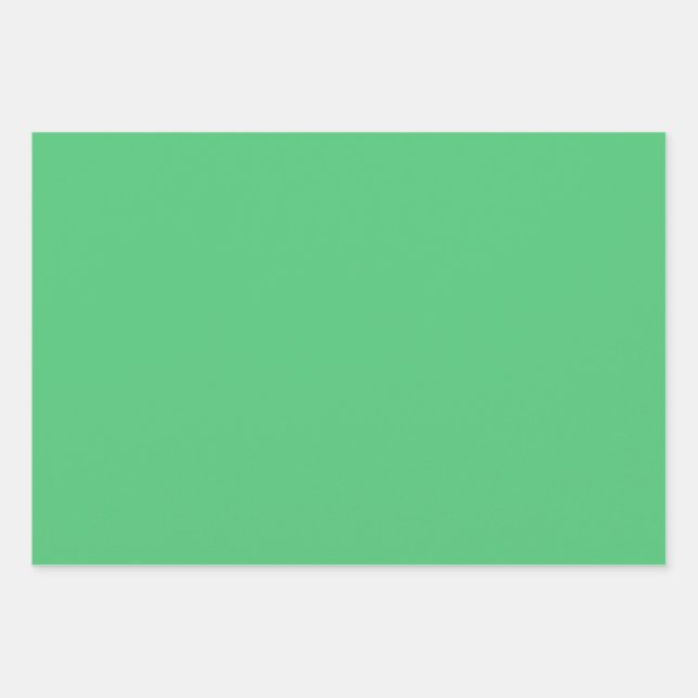 Emerald green solid color  wrapping paper sheets (Front)