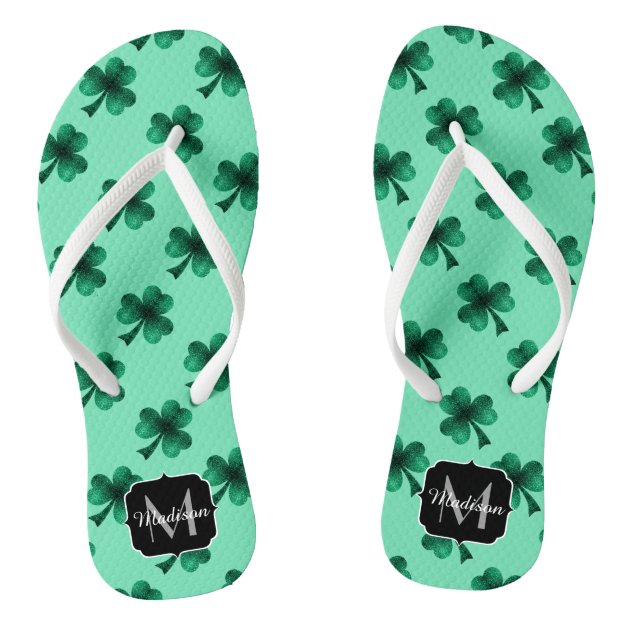 emerald green flip flops