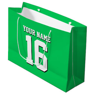Emerald Green Sports Jersey Team Jersey Large Gift Bag