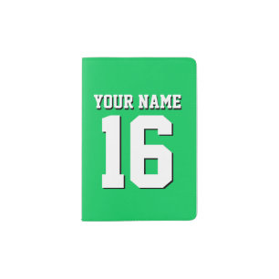 Emerald Green Sports Jersey Team Jersey Passport Holder