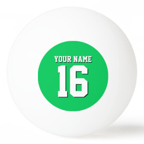 Emerald Green Sports Jersey Team Jersey Ping-Pong Ball
