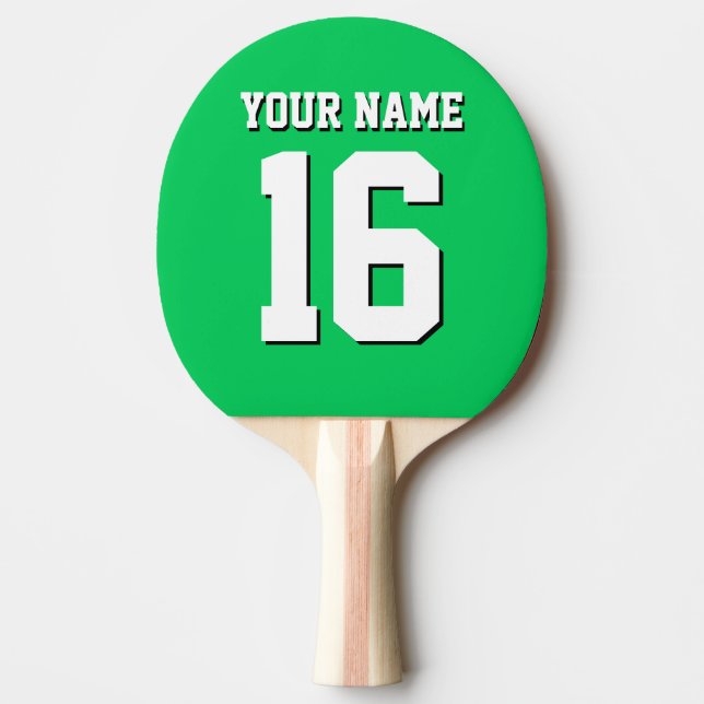 Emerald Green Sports Jersey Team Jersey Ping-Pong Paddle (Front)