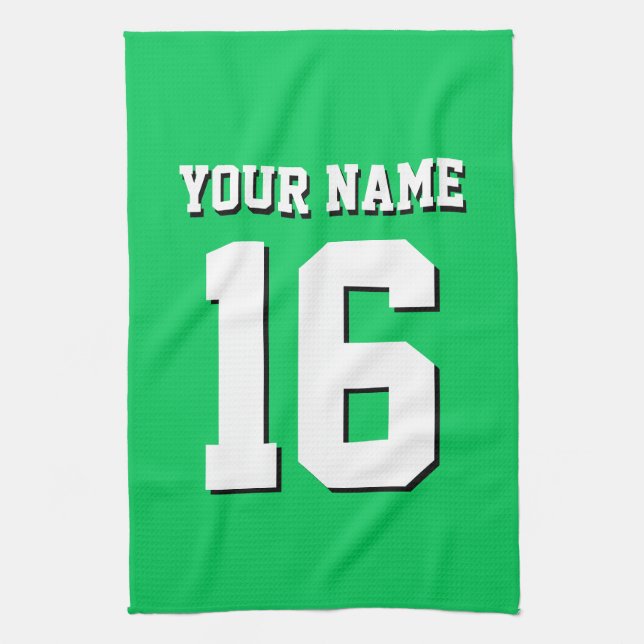 Emerald Green Sports Jersey Team Jersey Towel (Vertical)