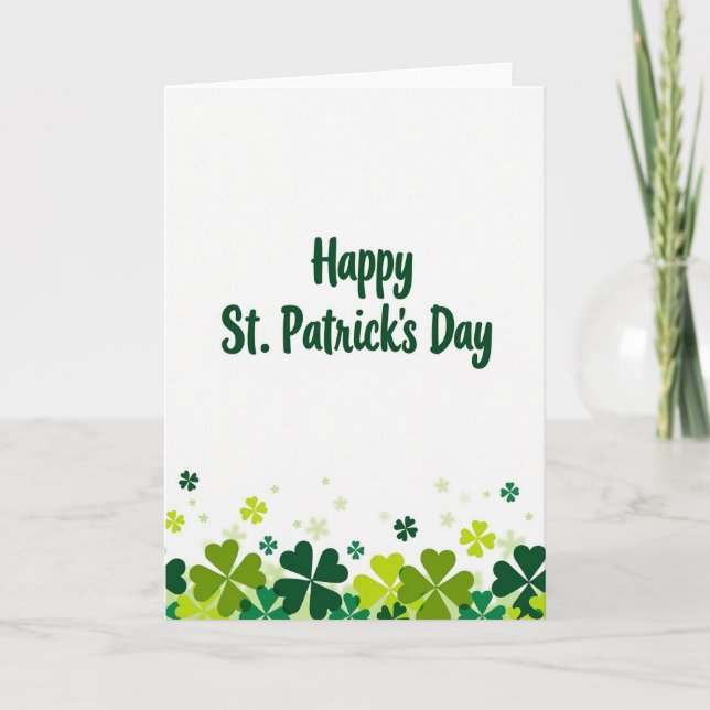 Emerald Green St Patricks Day Card (Front)