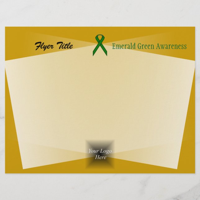 Emerald Green Standard Ribbon by Kenneth Yoncich Flyer (Front)